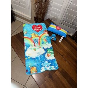 American Girl Doll Courtney Care Bear Sleeping Bag Set (bear not AG brand)